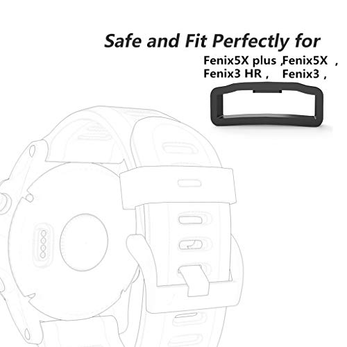 para Fenix 5X/Fenix 5X Plus Retenedor de correa para reloj 26mm Reloj de Silicona Correa Retenedor Lazo 12 Unidades Hebilla de Caucho de anillo para Garmin Fenix5X/5X plus/Fenix 3/Fenix 3HR