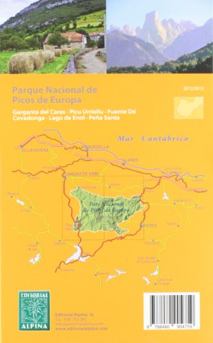 Parque Naciobal de Picos de Europa, mapa excursionista. Escala 1:40.000. Español, Français, English. Alpina Editorial. (CARPETA ALPINA - 1/40.000)
