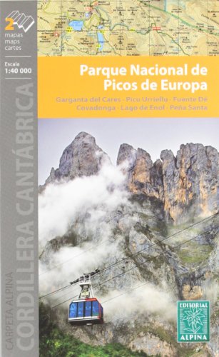Parque Naciobal de Picos de Europa, mapa excursionista. Escala 1:40.000. Español, Français, English. Alpina Editorial. (CARPETA ALPINA - 1/40.000)