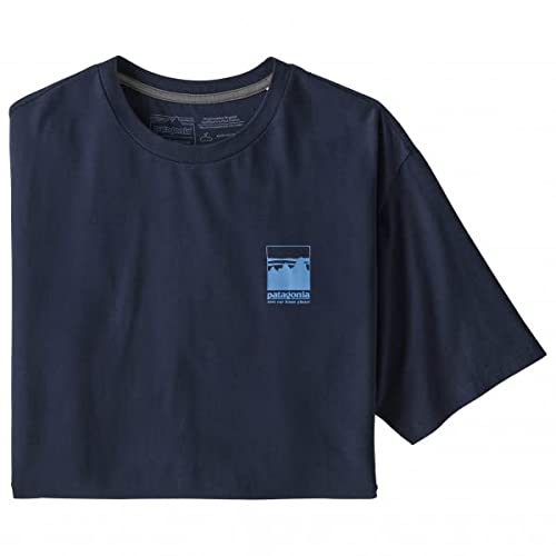 Patagonia M's Alpine Icon Regenerative Organic Certified Cotton T-Shirt Camiseta, New Navy, L Hombre