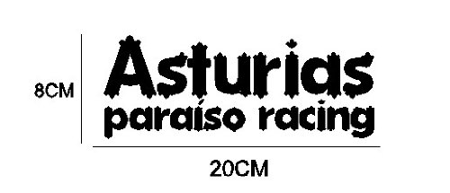 Pegatina vinilo para coche, pared, puerta, nevera, carpeta, etc. Asturias paraiso racing