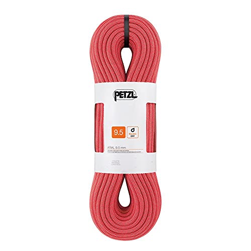 PETZL Arial 9.5mm Cuerda, Unisex, Rojo, 80 m