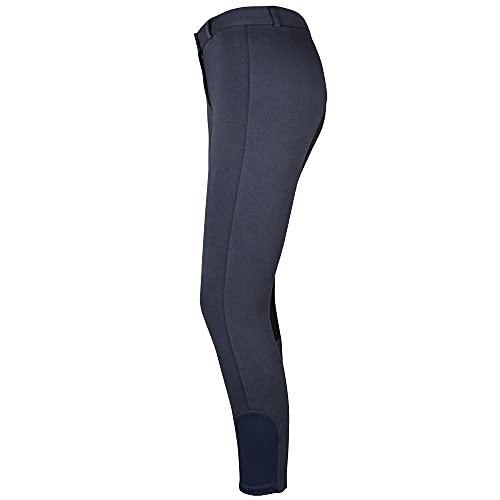 PFIFF 102290 Thea - Pantalones de equitación para Mujer (Piel sintética), Todo el año, Pantalón de equitación Thea, Mujer, Color Azul (Azul/Negro), tamaño 40