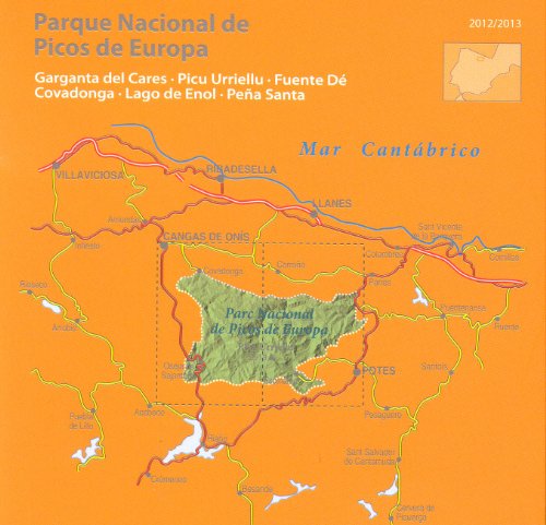 Picos de Europa Parque Nacional 1:40.000 conjunto de 2 mapas topográficos de senderismo y ciclismo (España, Cantabria) ALPINA