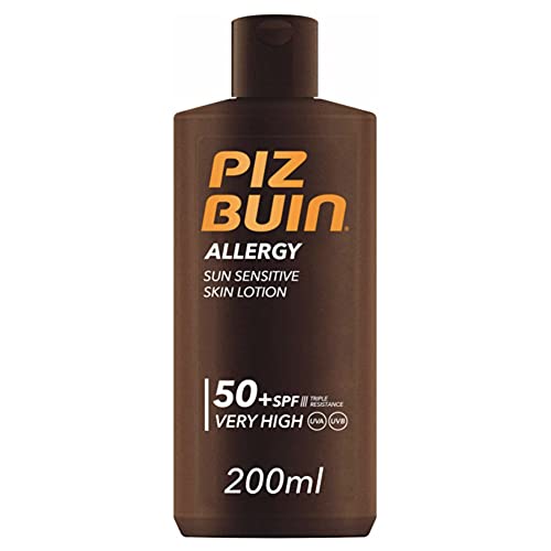 Piz Buin, Protección Solar, Loción Allergy SPF 50+ - Protección Muy Alta, Bote 200 ml