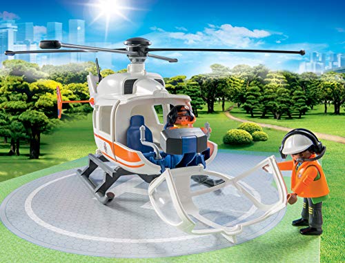 PLAYMOBIL City Life 70048 Helicóptero de Rescate, A partir de 4 años