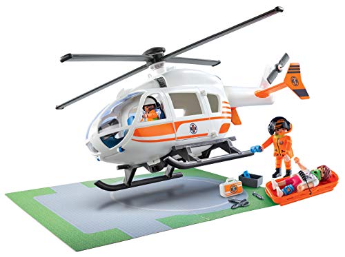 PLAYMOBIL City Life 70048 Helicóptero de Rescate, A partir de 4 años