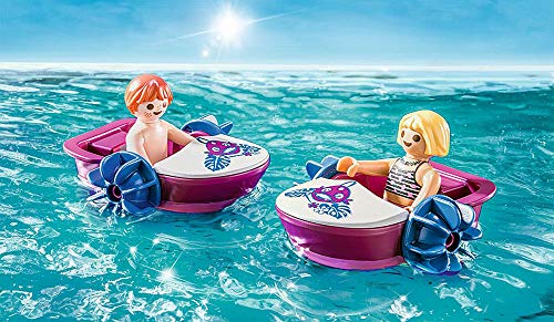PLAYMOBIL Family Fun 70612 Alquiler de Botes con Bar, con 2 barcas flotantes, Juguete para niños a Partir de 4 años