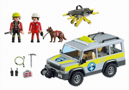 Playmobil Vida en la Montaña - Vehículo de Rescate de montaña, Juguete Educativo, Multicolor, 35 x 12,5 x 20 cm, (5427)