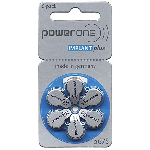 Power One 10 Packs (60 baterías) Power One Cochlear implant batería. 60 Pilas de Power One.