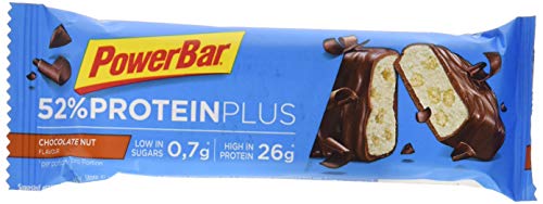 PowerBar ProteinPlus 52% - Nutrición deportiva - Chocolate Nuts 24 x 50g marrón. azul 2017
