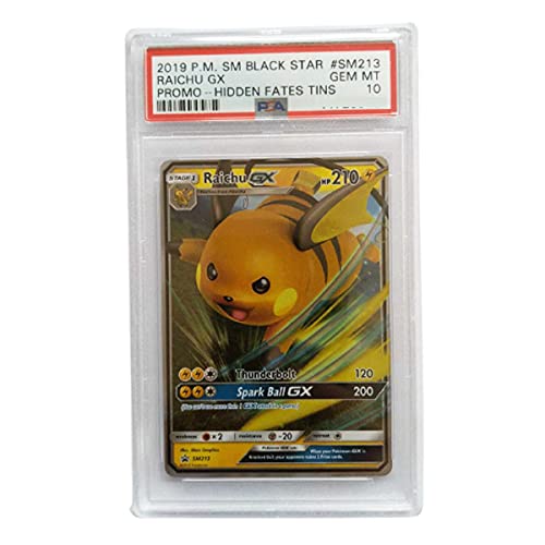 PSA 10 Raichu GX SM213 Non Holo Hidden Fates + Extra Protection Near Mint (Toploader) 2019