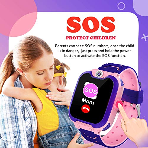 PTHTECHUS Niños Musica Smartwatch Phone, Reloj Inteligente MP3 con Juegos Llamada Despertador Cámara Relojes Digital Watch Despertador Regalos para niños de 5 a 12 años
