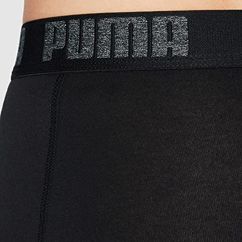 Puma Basic - Boxer para hombre, color Negro, talla Large, paquete de 2