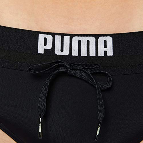 PUMA Logo Men's Swimming Brief Bañador, Negro, M para Hombre