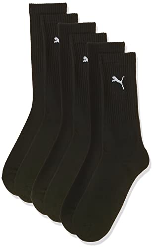 Puma Sports Socks - Calcetines de deporte para hombre, color negro, talla 39-42, 3 unidades