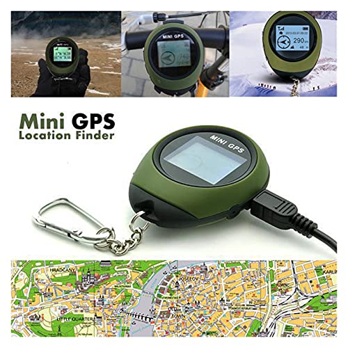 QCMYJM GPS para Coche Mini GPS Receptor de navegación Rastreador Logger USB Recargable portátil Localizador de Seguimiento para Brújula de viajeros Tráfico en Tiempo Real