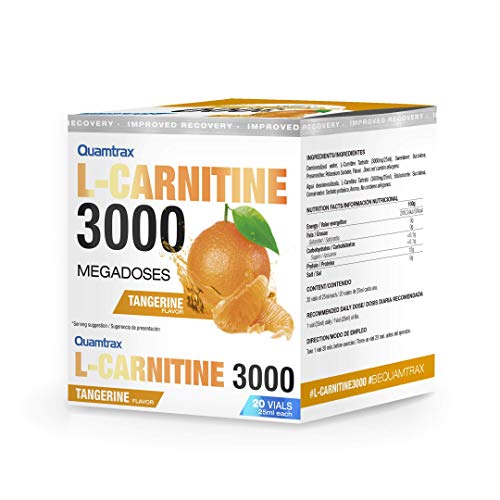 Quamtrax L-Carnitine 3000 Sabor Mandarina - 20 viales x 25ml
