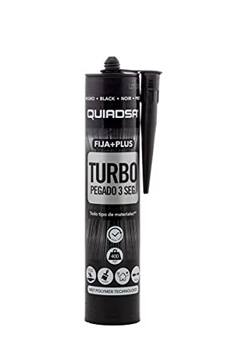 QUIADSA 52503446 Adhesivo Turbo, Negro, 290 ml