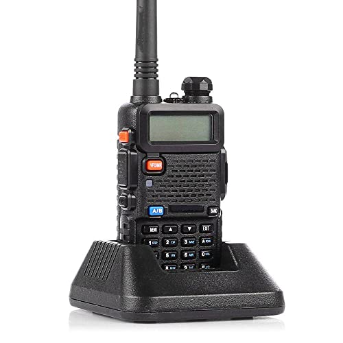Radtel Walkie Talkie UV-5R Radio Portátil (Doble Banda, FM, Codificación DTMF, Códigos de Privacidad CTCSS), Negro
