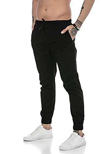 Redbridge Pantalón para Hombre Joggers Chino Algodón Noir XL