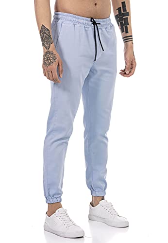 Redbridge Pantalón para Hombre Joggers Chino-Pants Básicos Azul Claro XXL