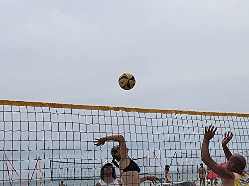 Redes Deportivas On Line Red de voley Playa y Voleibol Modelo Polietileno con Cinta perimetral Naranja. Medidas reglamentarias