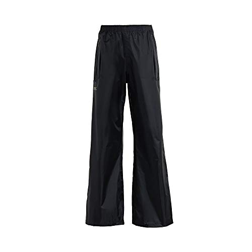 Regatta Pantalones para niños Stormbreak Impermeables con Costuras Selladas Overtrousers, Infantil, Negro, 5-6 años