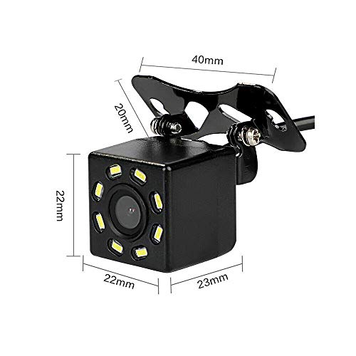 Riloer Kit de cámara de visión Trasera para Coche, Monitor LCD TFT Digital de 4,3 Pulgadas + cámara de visión Trasera HD Resistente al Agua para la mayoría de los vehículos de 8 V-12 V