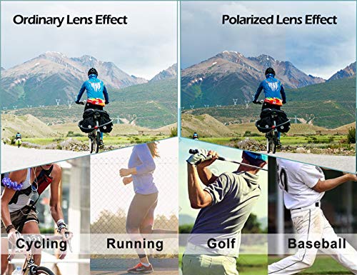 ROCKBROS Gafas de Sol Polarizadas con 5 Lentes Intercambiables para Ciclismo Bicicleta Running Deportes Protección UV 400 Anti Viento para Hombre y Mujer