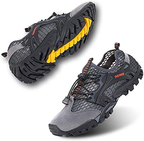 Rokiemen Zapatillas de Trekking para Hombres Sandalias Deportivas al Aire Libre Zapatos de Senderismo Transpirable Secado Rápido Antideslizante