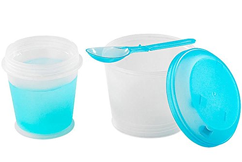 Rosenstein & Söhne Tazas de cereales: Taza de muesli para llevar con enfriador de leche y cuchara (Tazas de yogur)