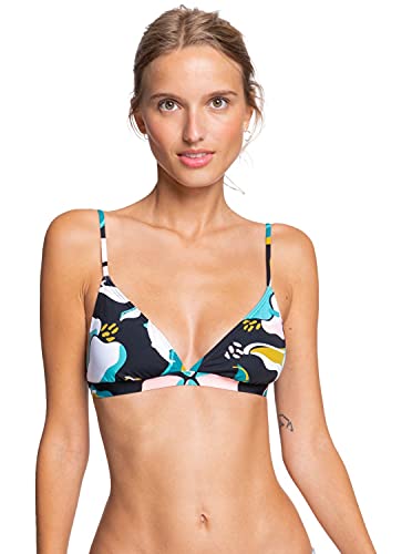 Roxy Beach Classics - Top de Tri Bikini Fijo - Mujer - L - Negro