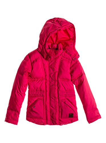 Roxy Jacke Contagious - Cortavientos para niña, color rosa roja, talla 14/ XL
