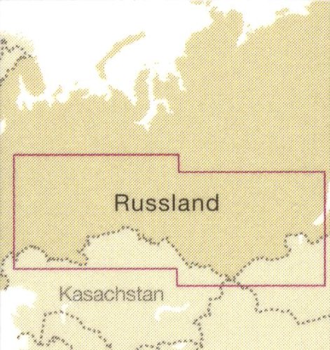 Rusia desde los Urales hasta el lago Baikal mapa de viajes 1:2.000.000, resistente al agua, compatible con GPS, Reise
