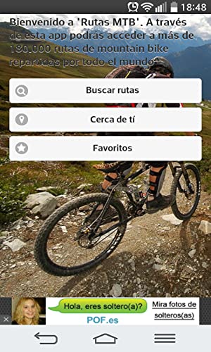 Rutas MTB: busca rutas de bicicleta de montaña en tu móvil android