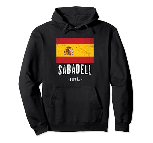 Sabadell España | Souvenir Linda Ciudad - Bandera Española - Sudadera con Capucha