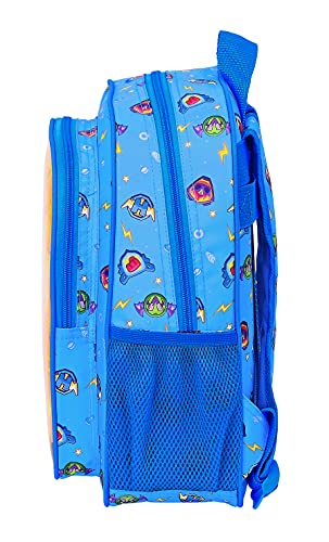 Safta Mochila Escolar Infantil de Superthings Serie 7, 270x100x330 mm, Azul/Multicolor