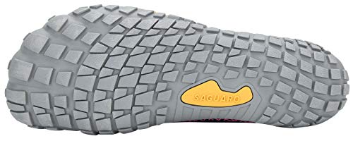 SAGUARO Mujer Zapatos Minimalistas Comodas Respirable Zapatillas de Trail Running Ligeras Calzado Barefoot Antideslizante para Gimnasio Fitness Senderismo Montaña, Rojo 36 EU