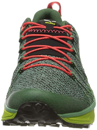 Salewa WS Dropline, Zapatillas de Trail Running Mujer, Verde (Feld Green/Fluo Coral), 36.5 EU