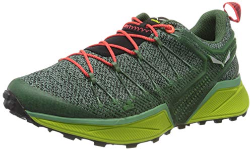 Salewa WS Dropline, Zapatillas de Trail Running, Verde (Feld Green/Fluo Coral), 35 EU
