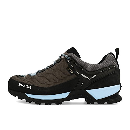 Salewa WS Mountain Trainer Gore-TEX, Zapatos de Senderismo Mujer, Gris (Charcoal/Blue Fog), 38.5 EU