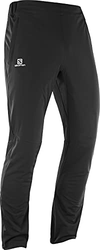 Salomon Agile Warm Pant - Pantalón Deportivo Hombre, Negro (Black), M