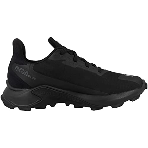 Salomon Alphacross 3 Gore-Tex (impermeable) Mujer Zapatos de trail running, Negro (Black/Black/Black), 40 2/3 EU