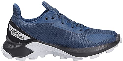Salomon Alphacross Blast Climasalomon Waterproof (impermeable) unisex-niños Zapatos de trail running, Azul (Dark Denim/Black/Pearl Blue), 34 EU