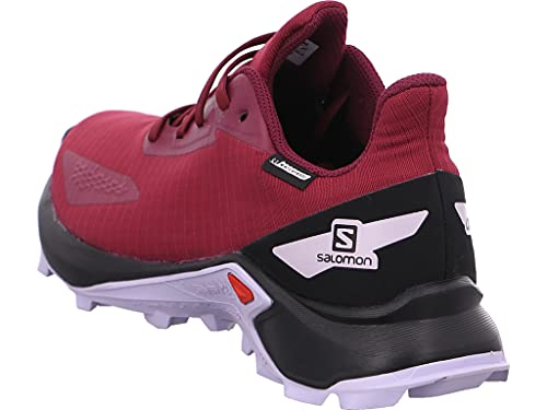 Salomon Alphacross Blast Climasalomon Waterproof (impermeable) unisex-niños Zapatos de trail running, Violeta (Plum Caspia/Black/Purple Heather), 34 EU