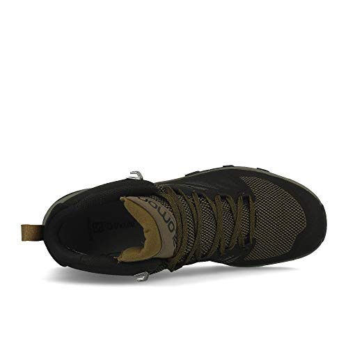 Salomon Outline Mid Gore-Tex (impermeable) Hombre Zapatos de trekking, Negro (Black/Beluga/Capers), 44 ⅔ EU