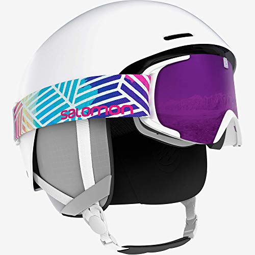 Salomon Pact Casco de esquí y Snowboard para niños, Carcasa ABS, Interior de Espuma EPS 4D, Blanco (White), M (56-59 cm)