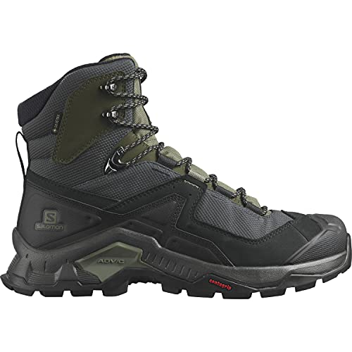 Salomon Quest Element Gore-Tex (impermeable) Hombre Zapatos de trekking, Negro (Black/Deep Lichen Green/Olive Night), 40 EU