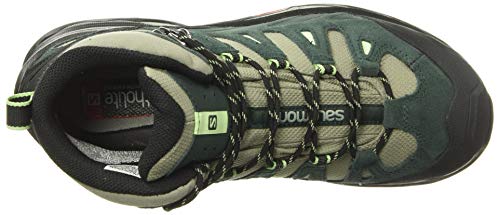 Salomon Quest Prime Gore-Tex (impermeable) Mujer Zapatos de trekking, Gris (Shadow/Green Gables/Patina Green), 37 ⅓ EU